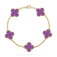 [Amore Jewelry] CLOVER 5 MOTIF VIOLET BRACELET COLLECTION