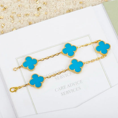 [Amore Jewelry] CLOVER 5 MOTIF TURQUOISE BRACELET COLLECTION