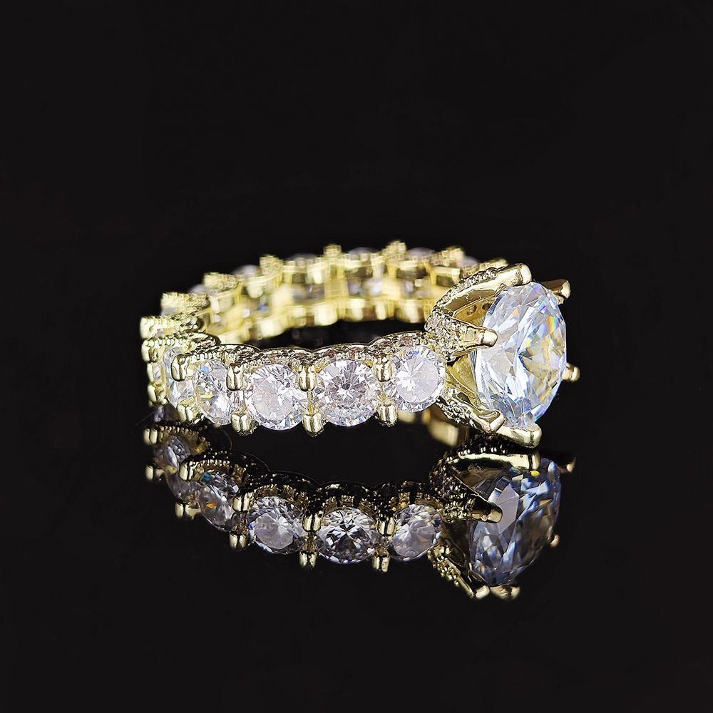 [Amore Jewelry]Exquisite Multicolored Radiant Zircon Everyday Ring