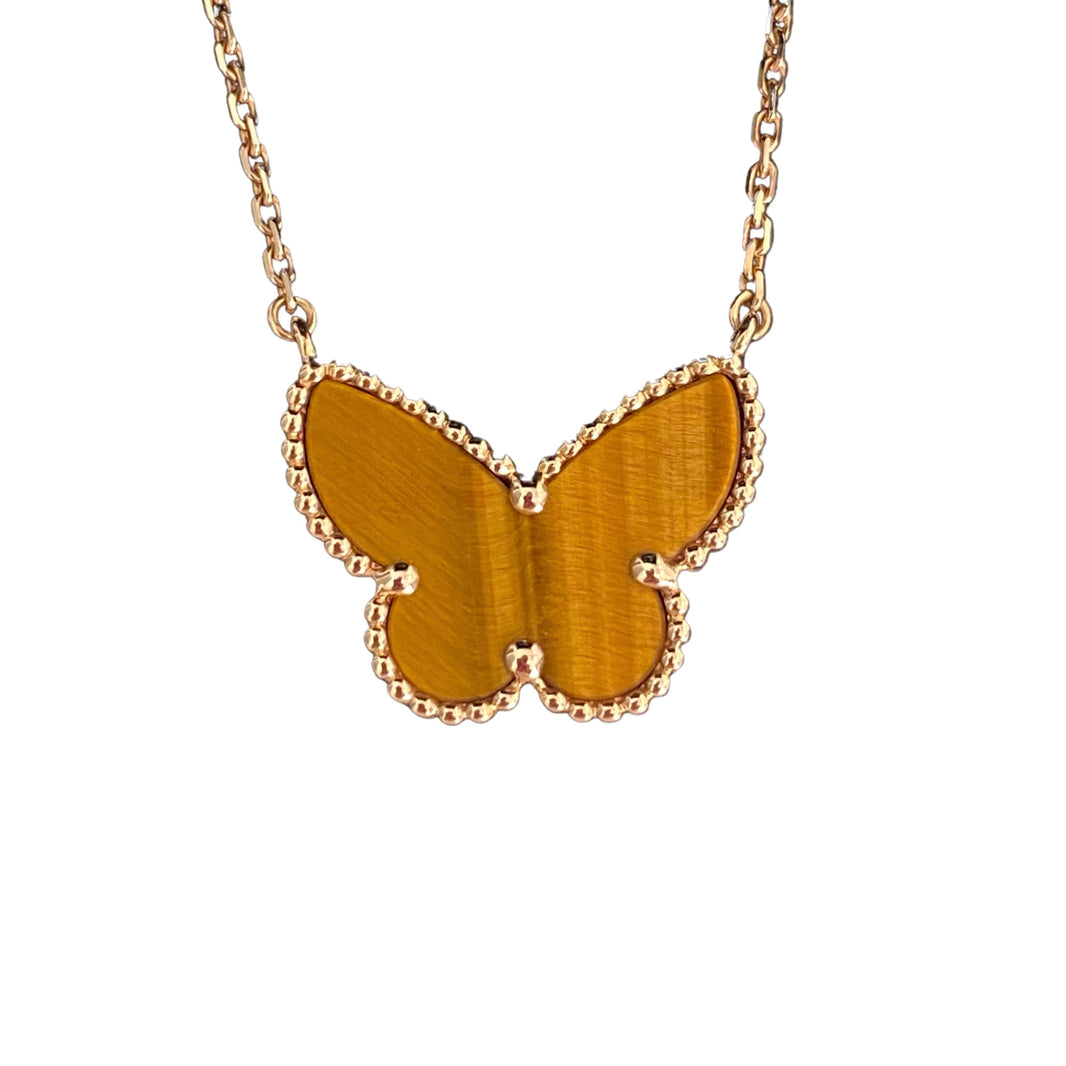 [Amore Jewelry] TIGER__ EYE BUTTERFLY NECKLACE