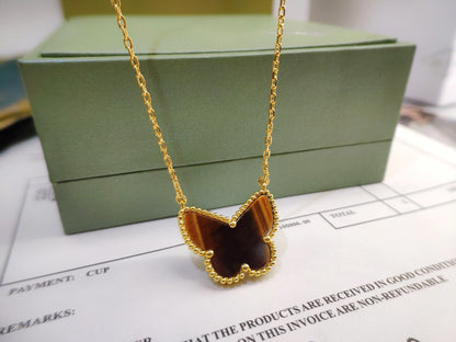 [Opulent Aurora] TIGER__ EYE BUTTERFLY NECKLACE