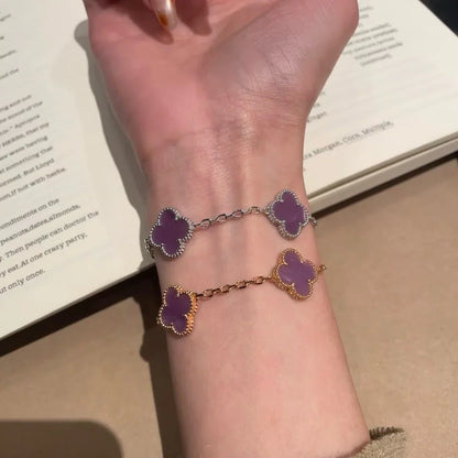 [Amore Jewelry] CLOVER 5 MOTIF VIOLET BRACELET COLLECTION