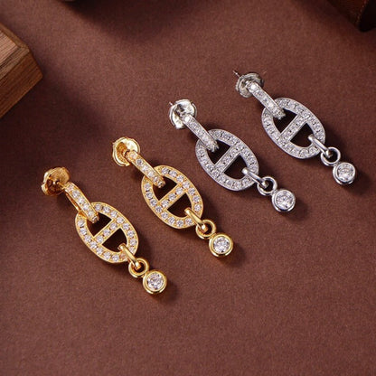 [Opulent Aurora]HM CHAINE DIAMOND EARRINGS