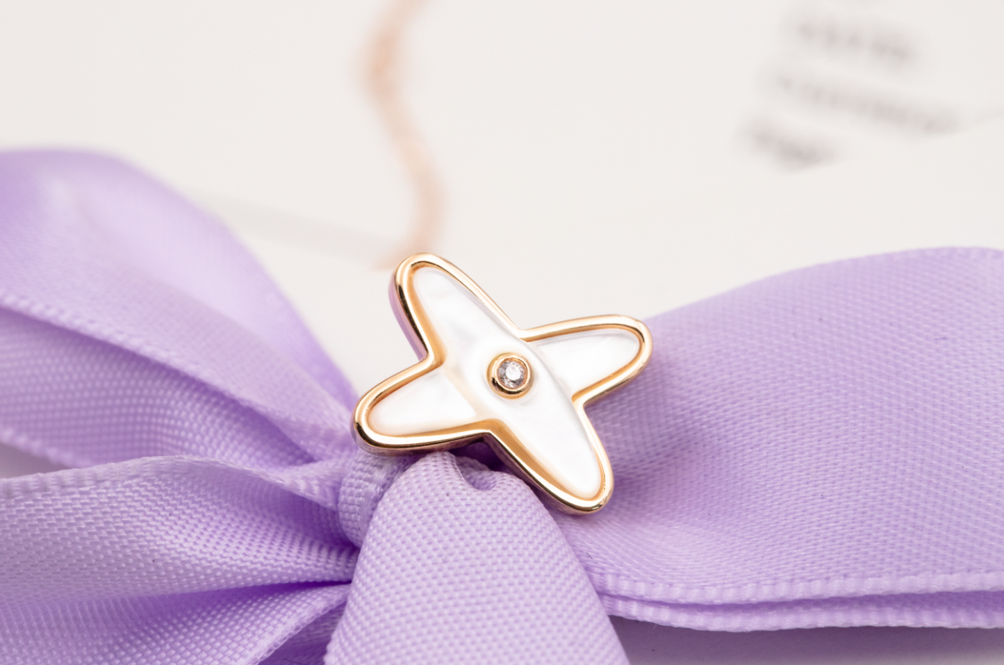 [Opulent Aurora]JEUX DE WHITE MOP PINK GOLD DIAMOND EARRINGS