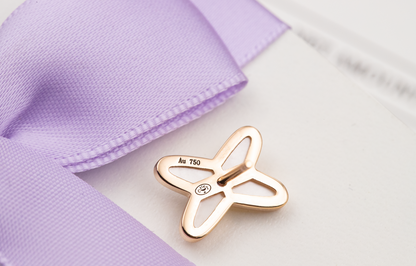 [Opulent Aurora]JEUX DE WHITE MOP PINK GOLD DIAMOND EARRINGS