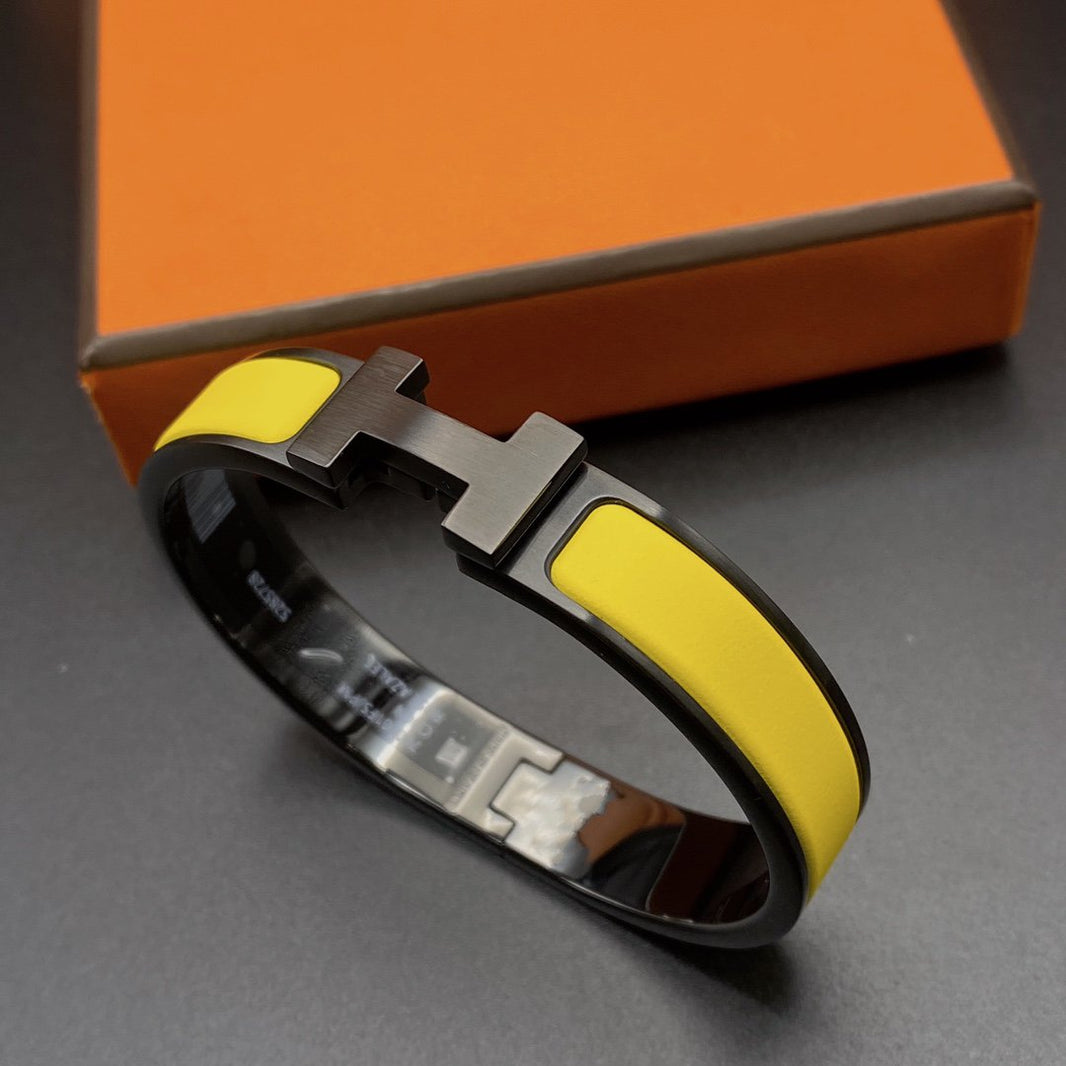 [Amore Jewelry]CLIC HM SO BLACK YELLOW BRACELET
