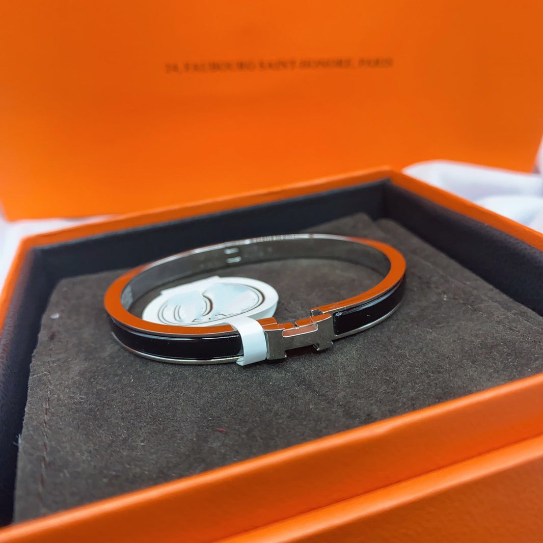 [Amore Jewelry]CLASSIC HM CLIC BLACK 8MM ENAMEL BRACELET