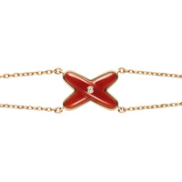 [Amore Jewelry]JEUX BRACELET CARNELIAN PINK GOLD 1 DIAMOND