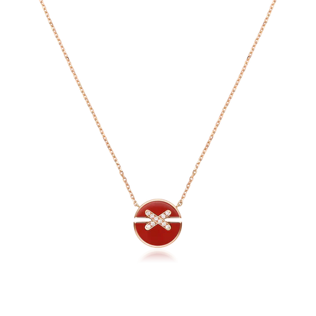 [Amore Jewelry]JEUX DE ROSE GOLD DIAMOND NECKLACE