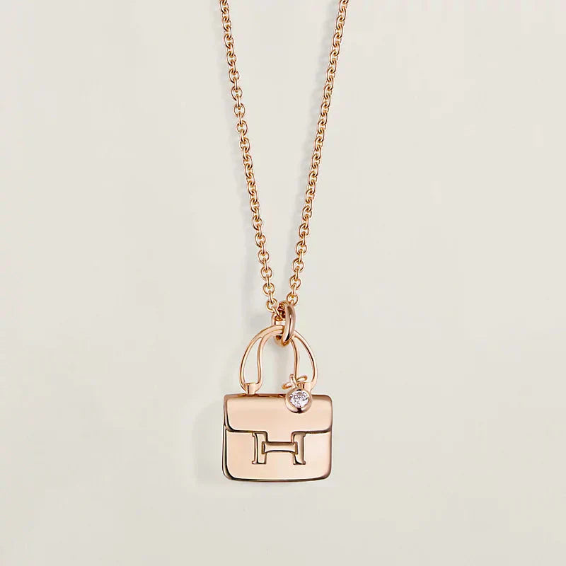[Amore Jewelry]AMULETTE PEDANT ROSE GOLD NECKLACE