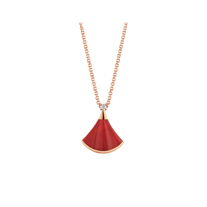 [Opulent Aurora]DREAM NECKLACE CARNELIAN 1 DIAMOND