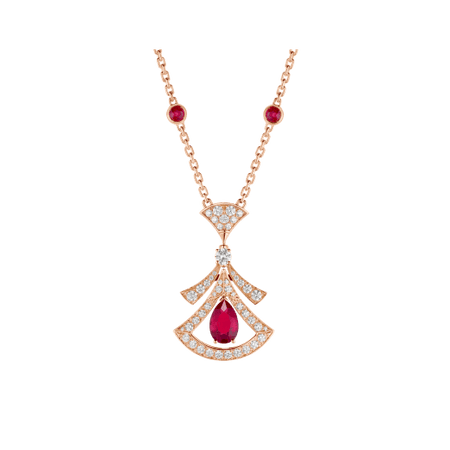 [Amore Jewelry]DREAM NECKLACE CARNELIAN DIAMOND PINK GOLD