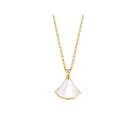 [Amore Jewelry]DREAM NECKLACE WHITE MOP GOLD 1 DIAMOND