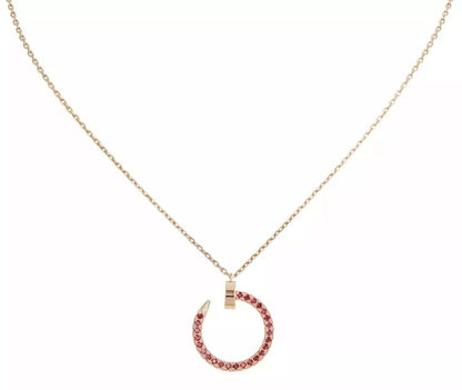 [Opulent Aurora]JUSTE NECKLACE GOLD RED DIAMONDS