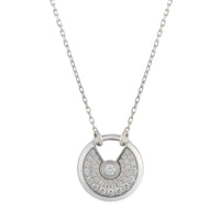 [Amore Jewelry]AMULETTE SILVER FULL DIAMOND NECKLACE