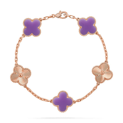 [Amore Jewelry]CLOVER 5 MOTIF LIGHT PURPLE BRACELET COLLECTION