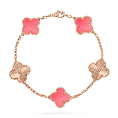 [Amore Jewelry] CLOVER 5 MOTIFS  PINK MOP BRACELET COLLECTION