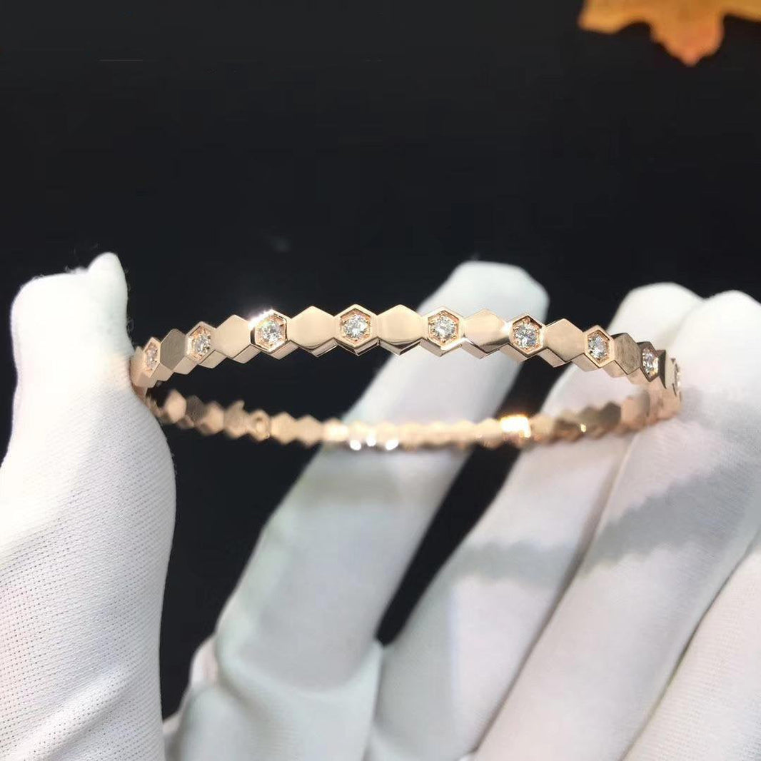 [Amore Jewelry]BEE LOVE PINK GOLD DIAMOND BRACELET