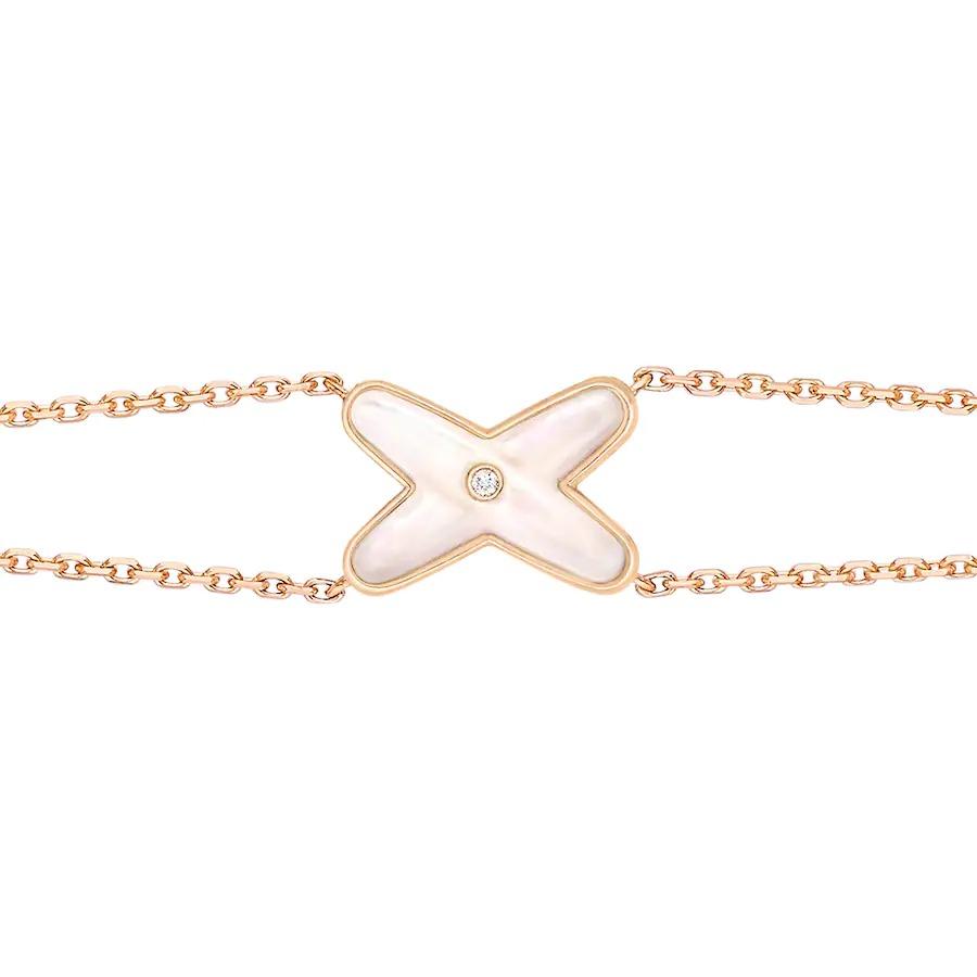 [Opulent Aurora]JEUX BRACELET WHITE MOP PINK GOLD 1 DIAMOND