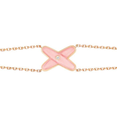 [Amore Jewelry]JEUX BRACELET PINK MOP PINK GOLD 1 DIAMOND