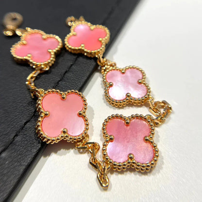[Amore Jewelry] CLOVER 5 MOTIFS  PINK MOP BRACELET COLLECTION