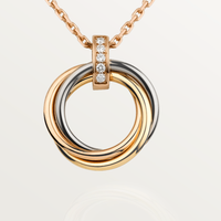[Amore Jewelry]TRINITY NECKLACE GOLD  DIAMONDS