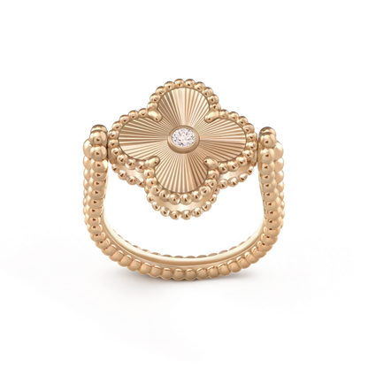 [Opulent Aurora]CLOVER RIVERSIBLE PINK GOLD RING