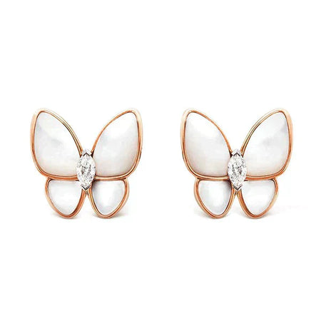 [Amore Jewelry]BUTTERFLY MOP DIAMOND EARRINGS