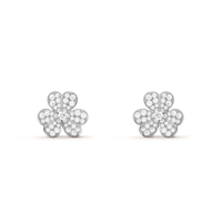 [Amore Jewelry]FRIVOLE SILVER FLOWER DIAMOND EARRINGS