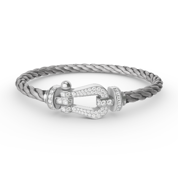 [Amore Jewelry]FORCE LARGE HORSESHOE FULL DIAMOND BRACELET SILVER
